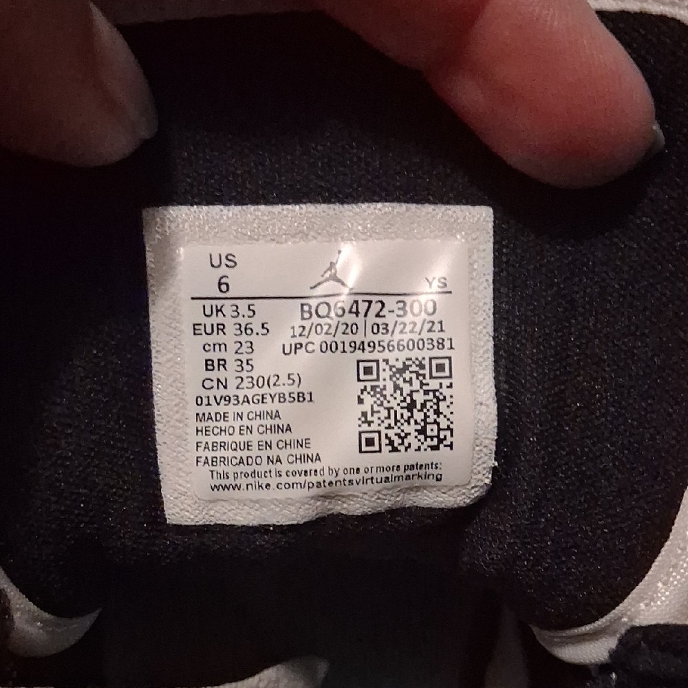 AIR JORDAN Womens/ big girls "Aqua Black" BQ6472 300 - Picture 3 of 8